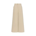 Max Mara Alamaro Coated Cotton Bull Denim Trousers in Stone Grey | Denim | Coveti