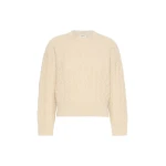 Max Mara Alben Cable Knit Wool Jumper in Ice Grey | Sweaters | Coveti