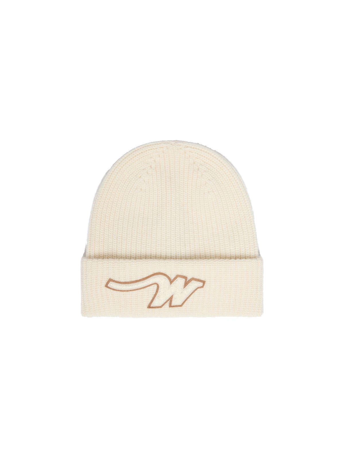 Max Mara Alben Wool W Patch Beanie in White Max Mara Alben Wool W Patch Beanie in White | Hats | Coveti