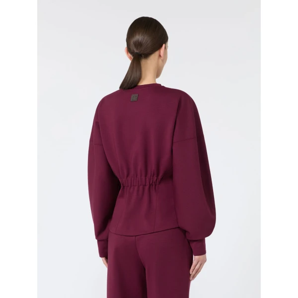 Max Mara Albero Wool and Lyocell Jersey Sweater in Wine | Sweaters | Coveti