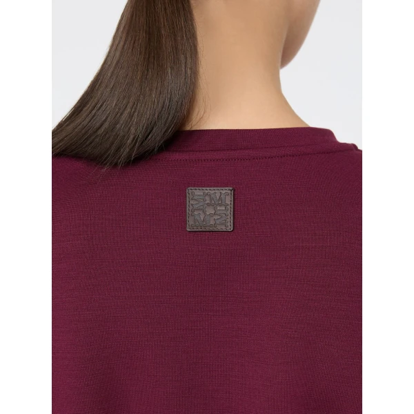 Max Mara Albero Wool and Lyocell Jersey Sweater in Wine | Sweaters | Coveti