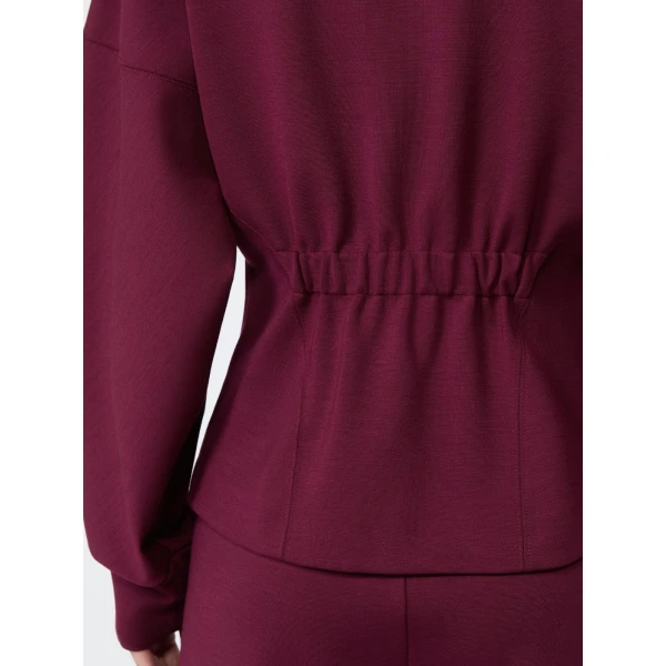 Max Mara Albero Wool and Lyocell Jersey Sweater in Wine | Sweaters | Coveti