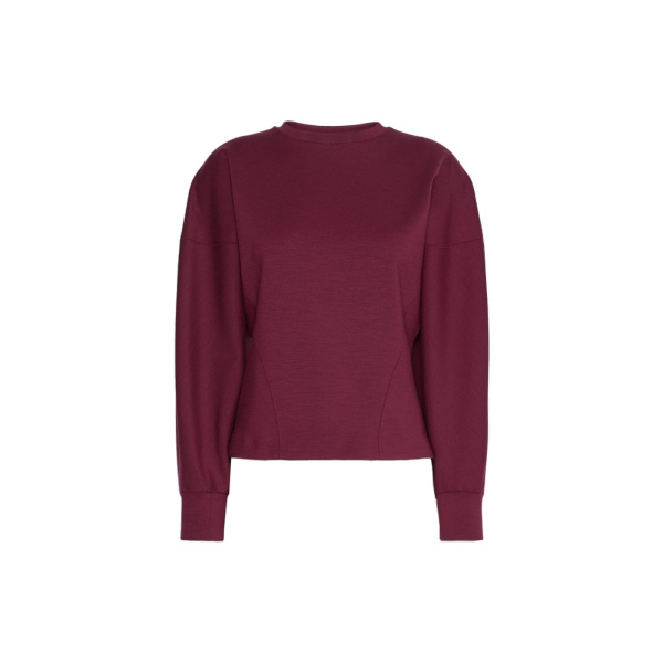 Max Mara Albero Wool and Lyocell Jersey Sweater in Wine | Sweaters | Coveti