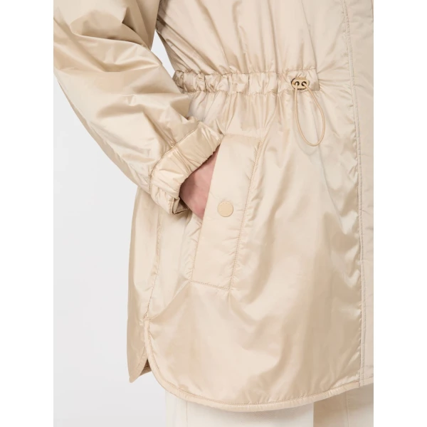 Max Mara Alcamo Reversible Padded Canvas Parka in Sand | Coats | Coveti