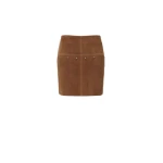 Max Mara Alcano Short Suede Skirt in Brown | Leather Skirts | Coveti