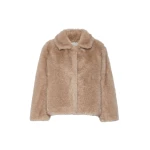 Max Mara Alce Soft Textured Short Coat in Honey | Coats | Coveti