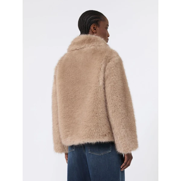 Max Mara Alce Soft Textured Short Coat in Honey | Coats | Coveti