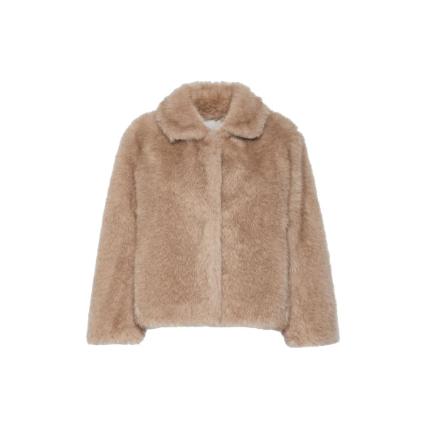 Max Mara Alce Soft Textured Short Coat in Honey | Coats | Coveti