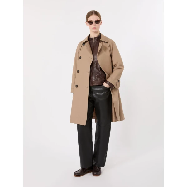 Max Mara Alessio Double-Breasted Water-Repellent Trench Coat in Camel | Trench Coat | Coveti