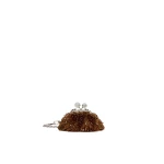 Max Mara Alfio Nano Pasticcino Bag with Gemstones in Bronze | Mini Bags | Coveti