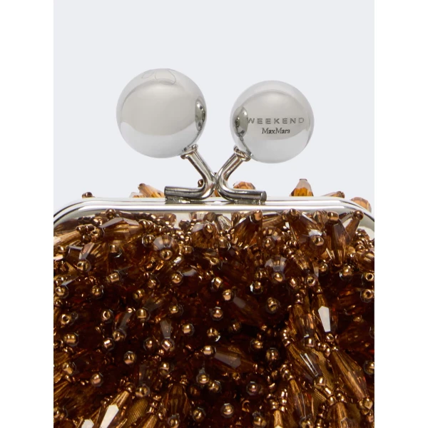 Max Mara Alfio Nano Pasticcino Bag with Gemstones in Bronze | Mini Bags | Coveti