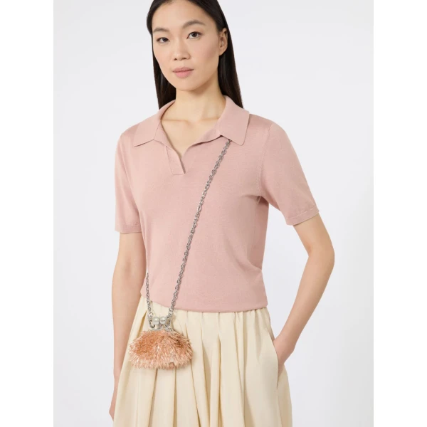 Max Mara Alfio Nano Pasticcino Bag with Gemstones in Nude | Mini Bags | Coveti
