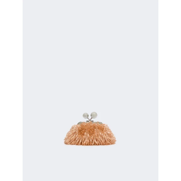 Max Mara Alfio Nano Pasticcino Bag with Gemstones in Nude | Mini Bags | Coveti