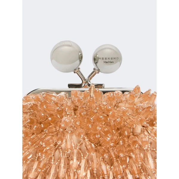 Max Mara Alfio Nano Pasticcino Bag with Gemstones in Nude | Mini Bags | Coveti