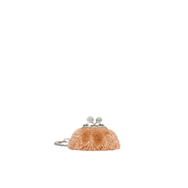 Alfio Nano Pasticcino Bag with Gemstones in Nude