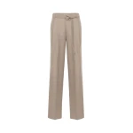 Max Mara Alibi Slim Cashmere Foule Trousers in Sand | Tailored pants | Coveti