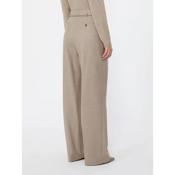 Max Mara Alibi Slim Cashmere Foule Trousers in Sand | Tailored pants | Coveti
