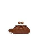 Max Mara Alisso Crocodile-Print Pasticcino Bag in Red Brown | Clutch Bags | Coveti