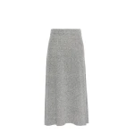 Max Mara Aloa Flared Wool-Blend Tweed Skirt in Medium Grey | Midi Skirts | Coveti