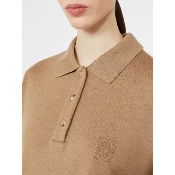 Max Mara Alpaca Wool Fleece Jersey Sweater in Camel | Sweaters | Coveti