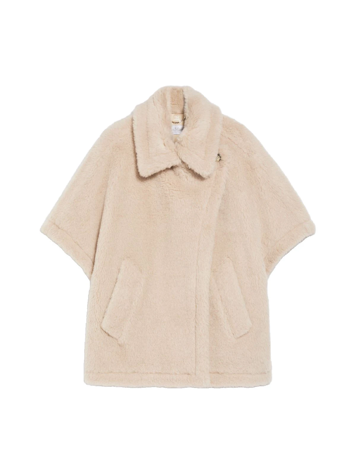 Max Mara Alpaca and Wool Teddy Cape in Beige Max Mara Alpaca and Wool Teddy Cape in Beige | Women | Coveti