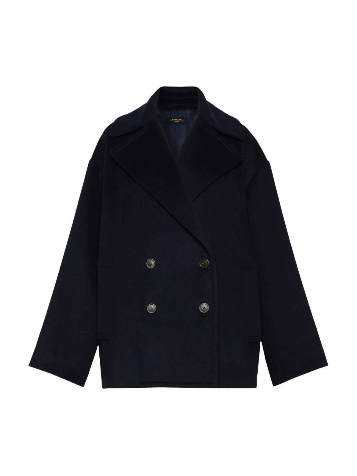 Max Mara Alpe Double-Breasted Wool Pea Coat in Navy Max Mara Alpe Double-Breasted Wool Pea Coat in Navy | Wool Coat | Coveti