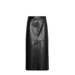 Max Mara Amaca Coated Jersey Pencil Skirt in Black | Pencil Skirts | Coveti