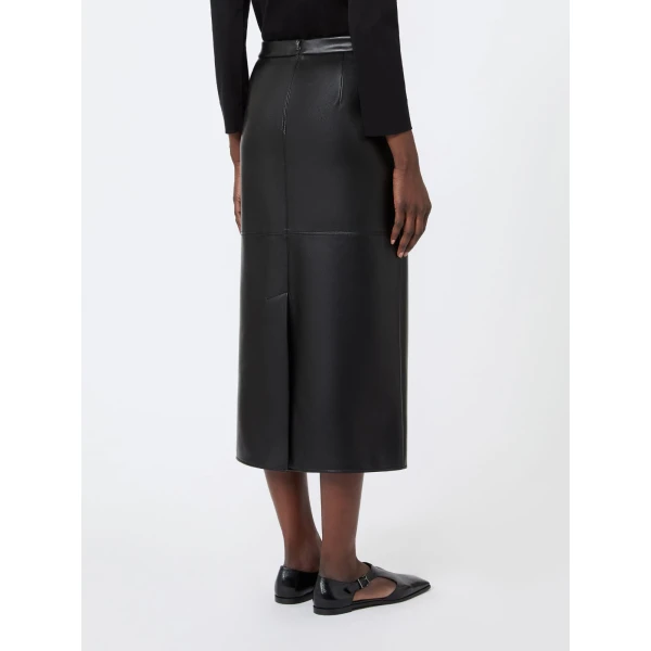 Max Mara Amaca Coated Jersey Pencil Skirt in Black | Pencil Skirts | Coveti