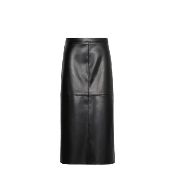 Amaca Coated Jersey Pencil Skirt in Black