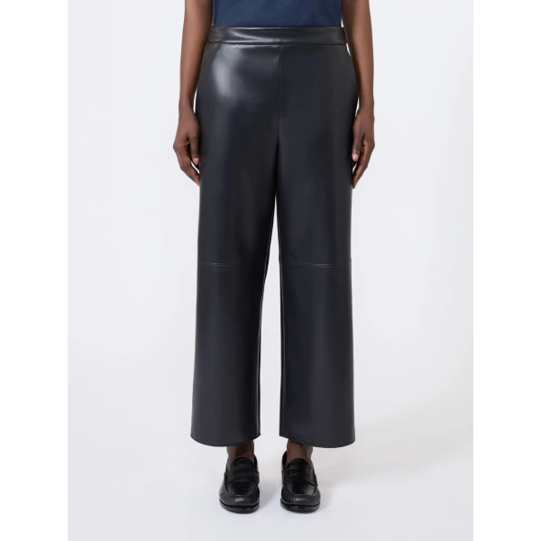 Max Mara Amati Coated Jersey Trousers in Ultramarine | Tailored pants | Coveti