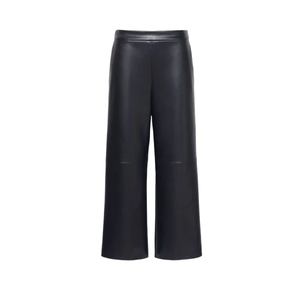 Max Mara Amati Coated Jersey Trousers in Ultramarine | Tailored pants | Coveti