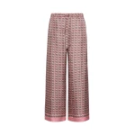 Max Mara Amelia Printed Silk Twill Drawstring Trousers in Pink | Tailored pants | Coveti