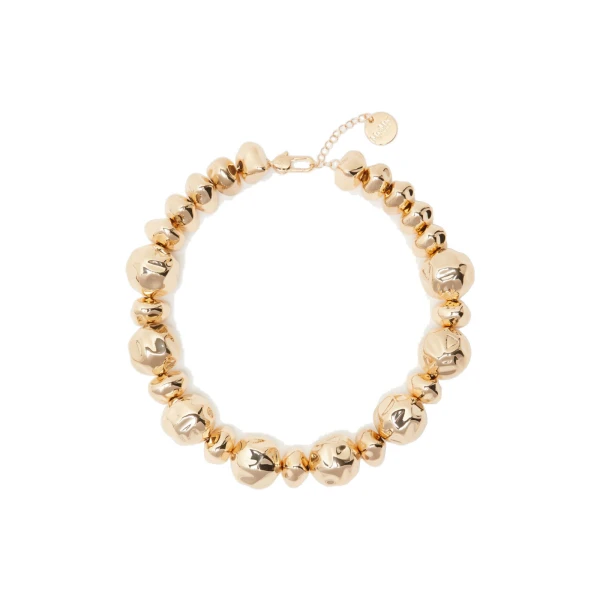 Amici Irregular Sphere Choker Necklace in Gold