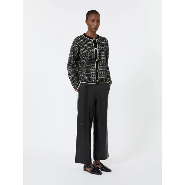 Max Mara Amico Boxy Wool and Cashmere Cardigan in Black | Cardigan | Coveti