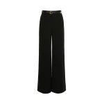 Max Mara Amico Wide-Leg Cady Trousers in Black | Wide leg pants | Coveti