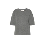 Max Mara Ananas Short Sleeved Cashmere Jumper in Dark Grey | Sweaters | Coveti