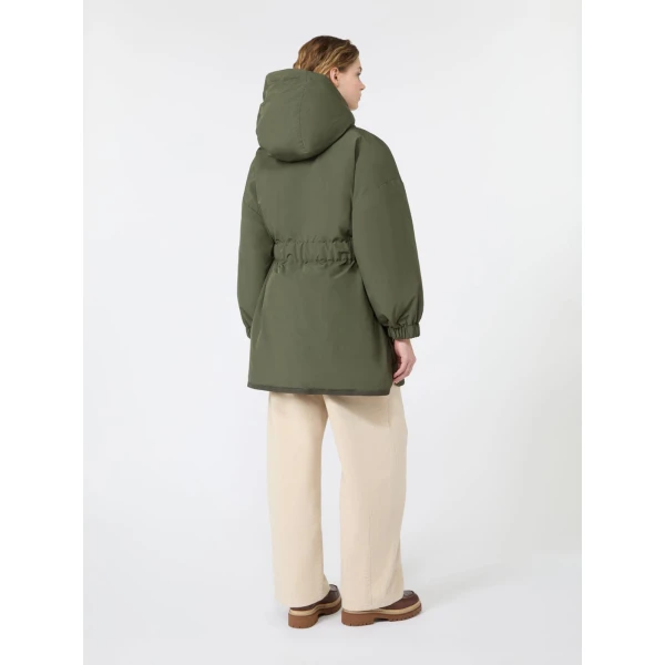 Max Mara Ancora Reversible Water-Repellent Parka in Khaki | Coats | Coveti