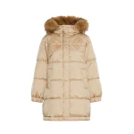 Max Mara Anfora Reversible Water-Repellent Midi Parka in Camel | Coats | Coveti