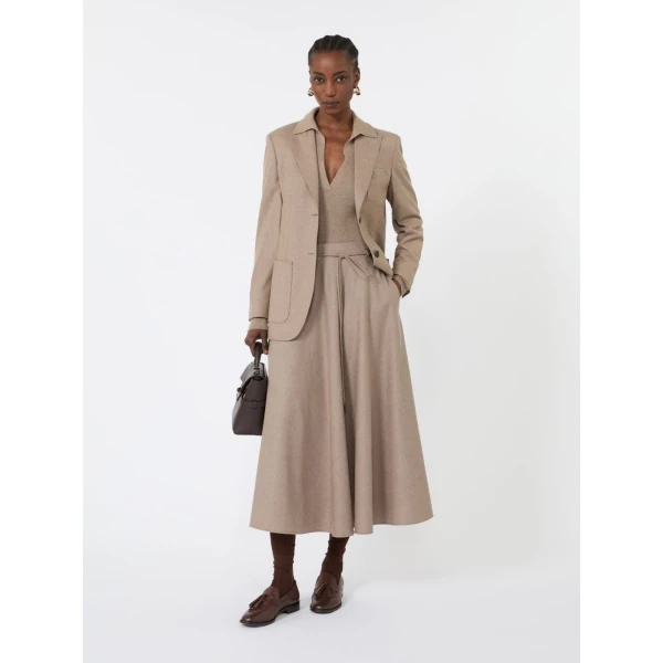 Max Mara Angel Cashmere Yarn Polo Sweater in Sand | Sweaters | Coveti