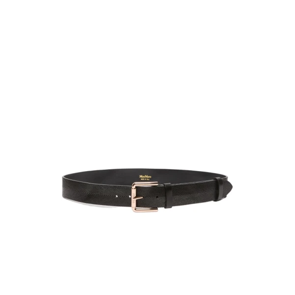 Angizia Leather Belt in Black