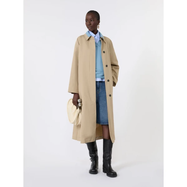 Max Mara Angus Water-Repellent Gabardine Trench Coat in Beige | Trench Coat | Coveti