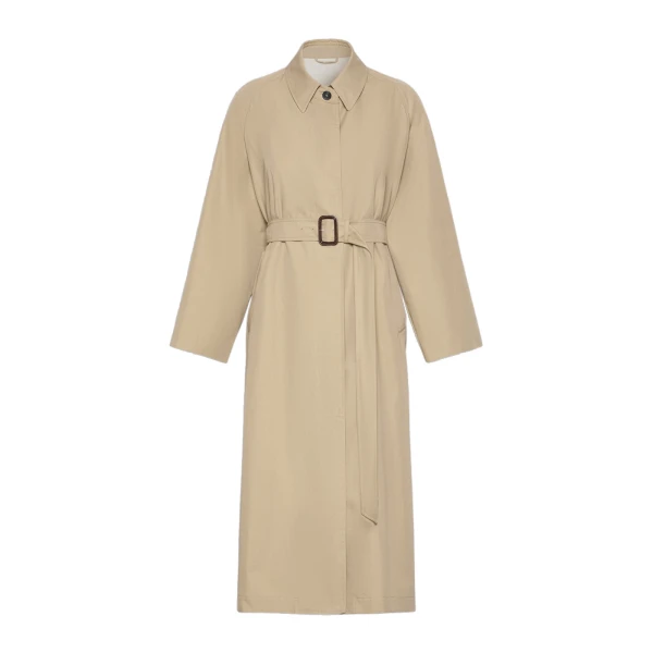 Angus Water-Repellent Gabardine Trench Coat in Beige