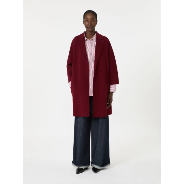 Max Mara Anthea Classic Cotton Shirt in Bordeaux | Shirts | Coveti