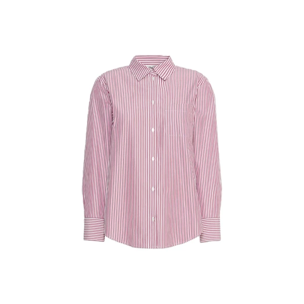 Anthea Classic Cotton Shirt in Bordeaux