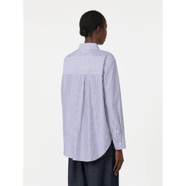 Max Mara Anthea Classic Cotton Shirt in Light Blue | Shirts | Coveti