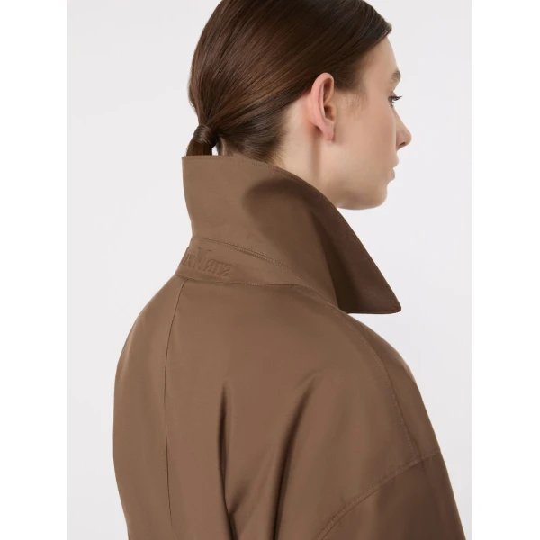 Max Mara Antonia Water-Repellent Cotton Twill Midi Trench Coat in Brown | Trench Coat | Coveti