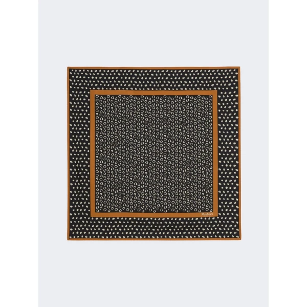 Max Mara Aquila Printed Silk Scarf in Black | Scarves | Coveti