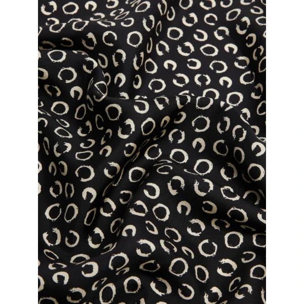 Max Mara Aquila Printed Silk Scarf in Black | Scarves | Coveti