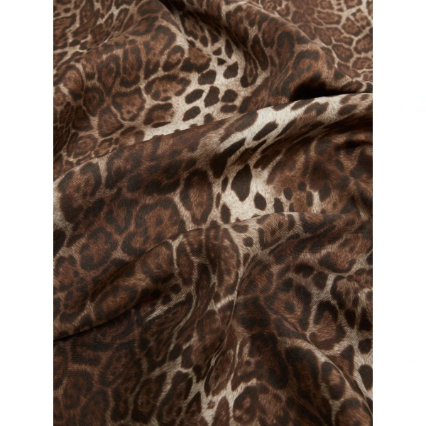 Max Mara Aquila Printed Silk Scarf in Caramel | Scarves | Coveti