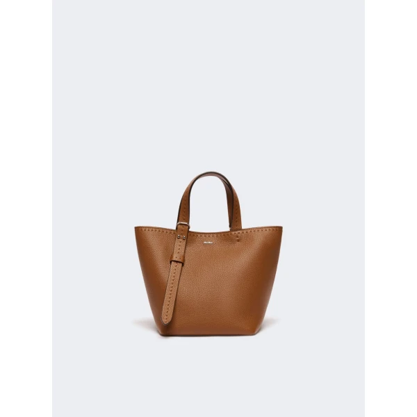 Max Mara Archetipo Extra Small Leather Bag in Amber Brown | Mini Bags | Coveti